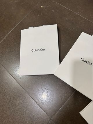 3 Bolsas Papel Calvin Klein CK Blancas