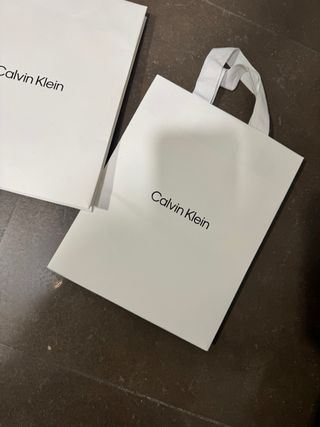 3 Bolsas Papel Calvin Klein CK Blancas