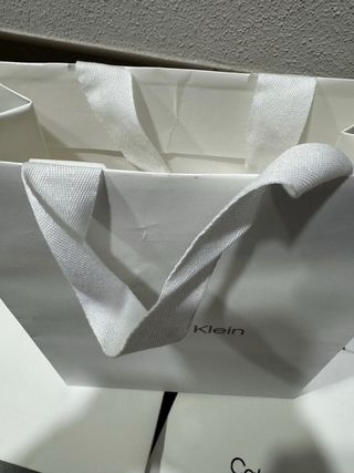 3 Bolsas Papel Calvin Klein CK Blancas
