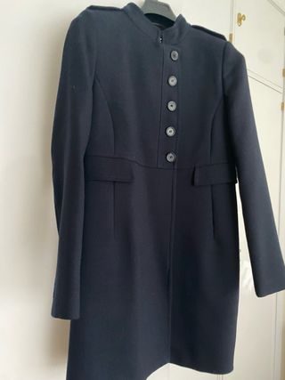 Abrigo azul marino Zara mujer