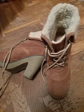 Botines de tacón con pelo