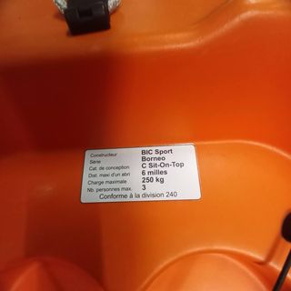 Kayak 3 plazas naranja