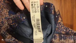 Falda Massimo Dutti azul y dorada