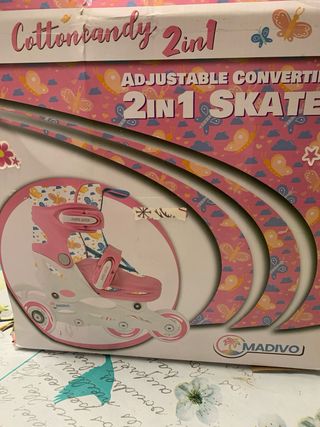 Patines en línea rosas talla ajustable