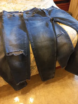Lote 3 Vaqueros Mujer Azul