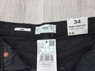 Mango Mom Comfort Jeans Talla XS/34 Negros
