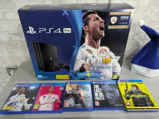 PS4 Pro + Mando + Caja + Juegos