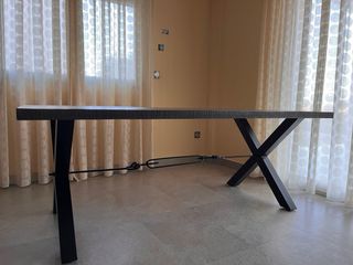 Mesa comedor madera y metal