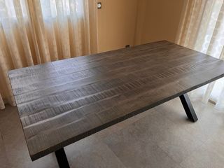 Mesa comedor madera y metal