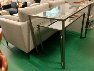 Mesa Escritorio Cristal y Metal