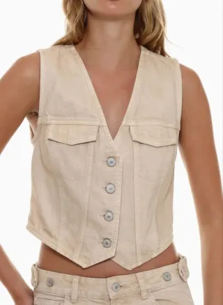 Chaleco Lefties Beige Talla M