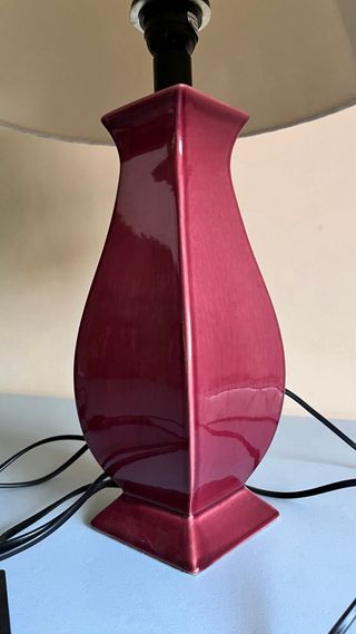 Coppia di lampade da tavolo Le Dauphin color carminio