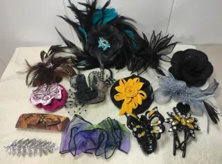 Lote tocados y broches para cabello