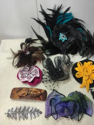 Lote tocados y broches para cabello