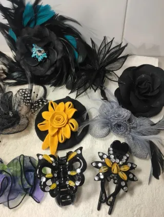 Lote tocados y broches para cabello