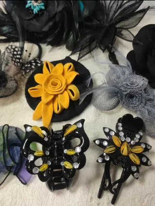 Lote tocados y broches para cabello