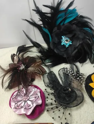 Lote tocados y broches para cabello
