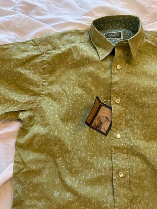 Camicia uomo Openline verde fantasia taglia 37