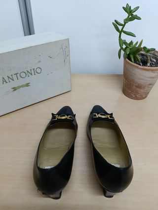 Zapatos Salón d'Antonio Negros Talla 37 Vintage