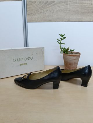 Zapatos Salón d'Antonio Negros Talla 37 Vintage