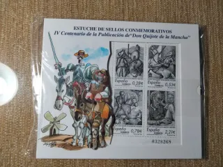 LOTE DE 4 PRUEBAS DE LUJO Y ESTUCHE DEL QUIJOTE
