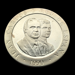 Moneda 2000 Pesetas Plata 1990 Proof Castellers