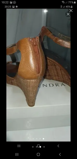 Sandalias cuña Fosco Marrones