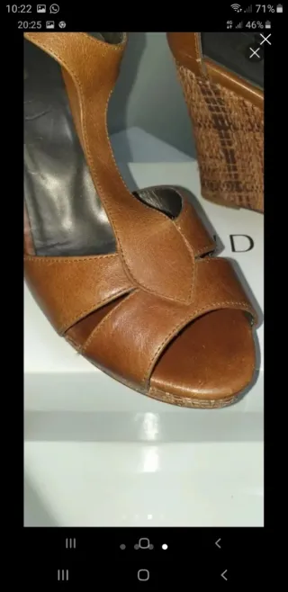 Sandalias cuña Fosco Marrones