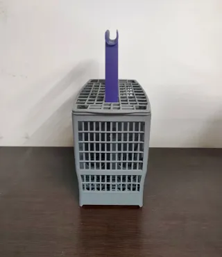 Cesta cubiertos lavavajillas gris y azul