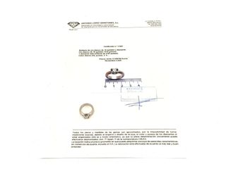 sortija oro 18k con piedra con diamante