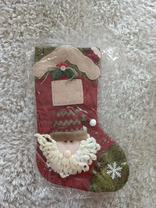 Calcetín Navideño para colgar sin usar