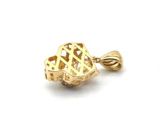 colgante oro 18k con piedra con circonita