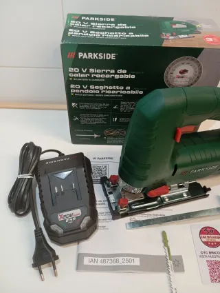 Sierra de calar Parkside 20V completa nueva