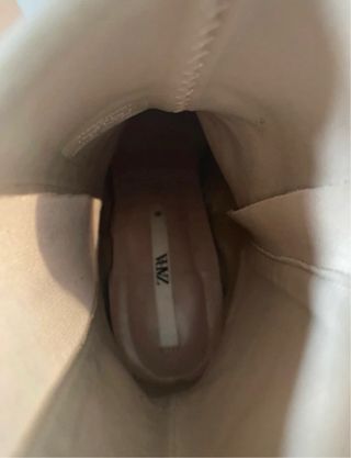 Botines blancos charol tacón