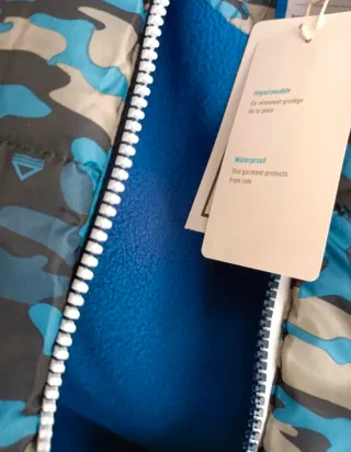 Chaleco militar azul camuflaje T.12 años