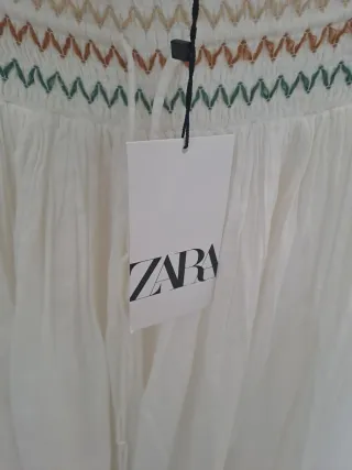 Falda larga Zara bordada