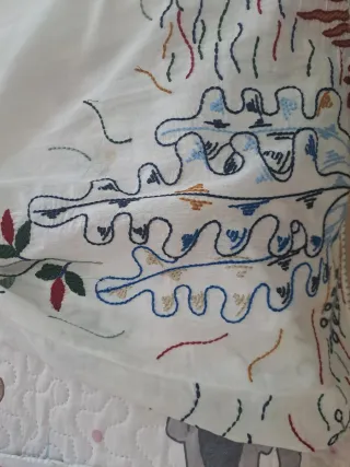 Falda larga Zara bordada