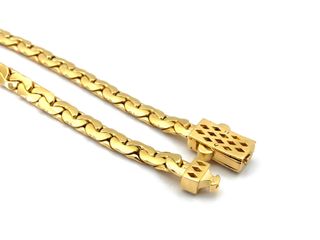 cadena oro 18k con piedra con circonita 22cm