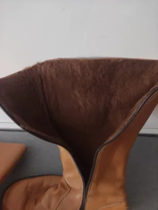 Botas de piel altas marrones