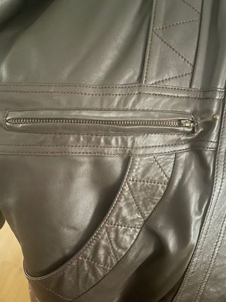 Cazadora Cuero Vintage Caballero Talla 54