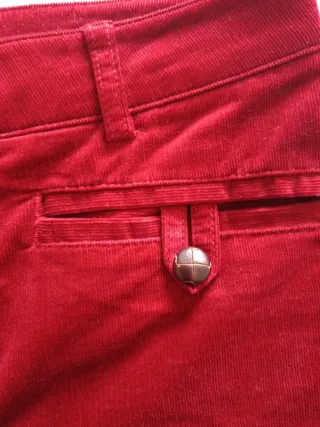 Pantalón pana fina mujer Lloyd's granate T38