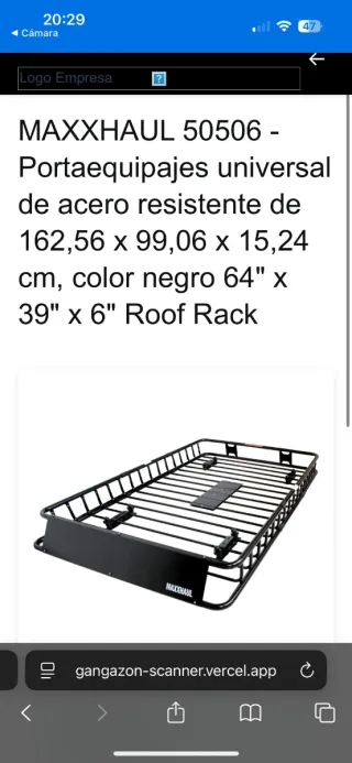 Baca portaequipajes MAXXHAUL