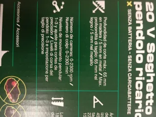 Parkside 20V Sierra de calar recargable nueva