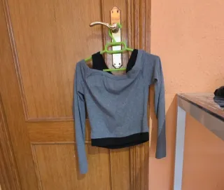 Camiseta manga larga efecto de dos camisetas