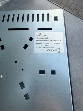 Vitrocerámica Deliteer 1 fuego 1200W