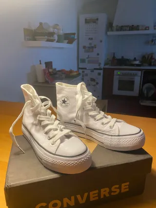 Botas Converse All Star Blancas Talla 37