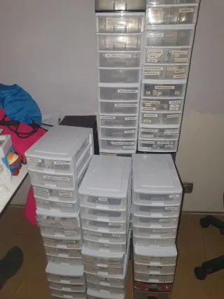 Lote 3 Cajoneras Plástico Transparentes