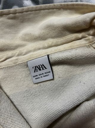 Jersey Zara Rayas Beige y Azul