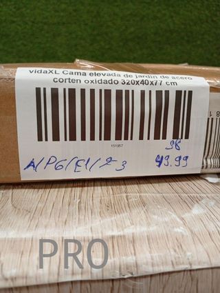 Macetero acero - 320x40x77 cm - vidaXL