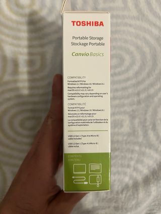 Disco Duro Portátil Toshiba Canvio Basics 2TB